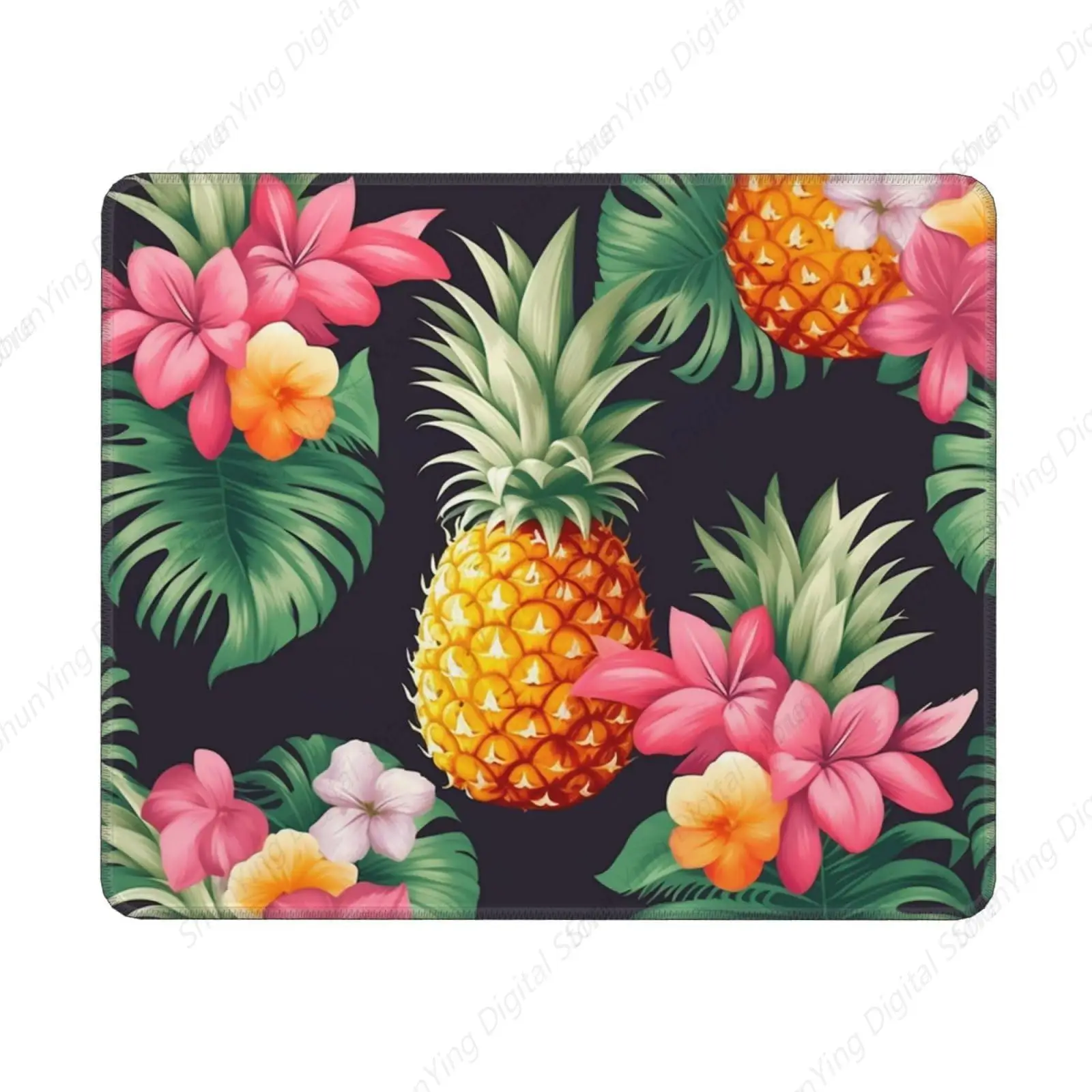 

Mouse Pad Tropical Pineapple Hawaii Washable Non slip Mouse Pad Men's and Women's Laptop Gaming Table Mat 18*22cm