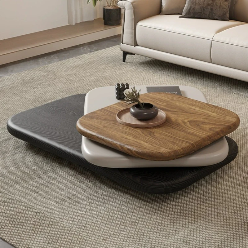 LMM Italian minimalist light luxury rotatable coffee table size apartment living room home