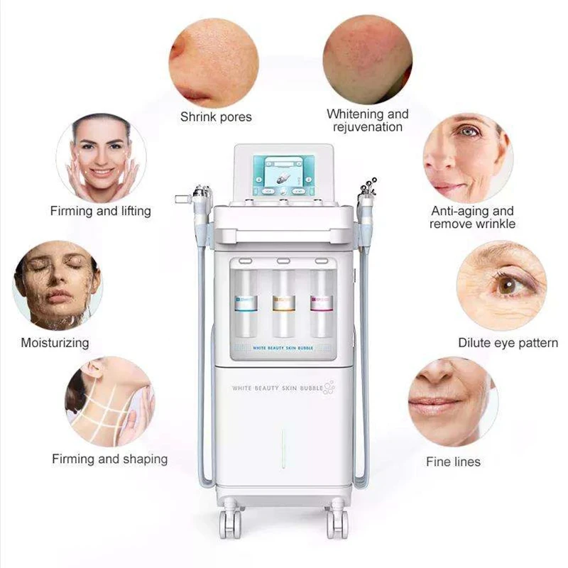 Multifunctional 9in1 Aqua Peel Deep Cleaning Water Oxygen Small Bubbles  Face Jet Analysis Skin Management Beauty Salon  Machine