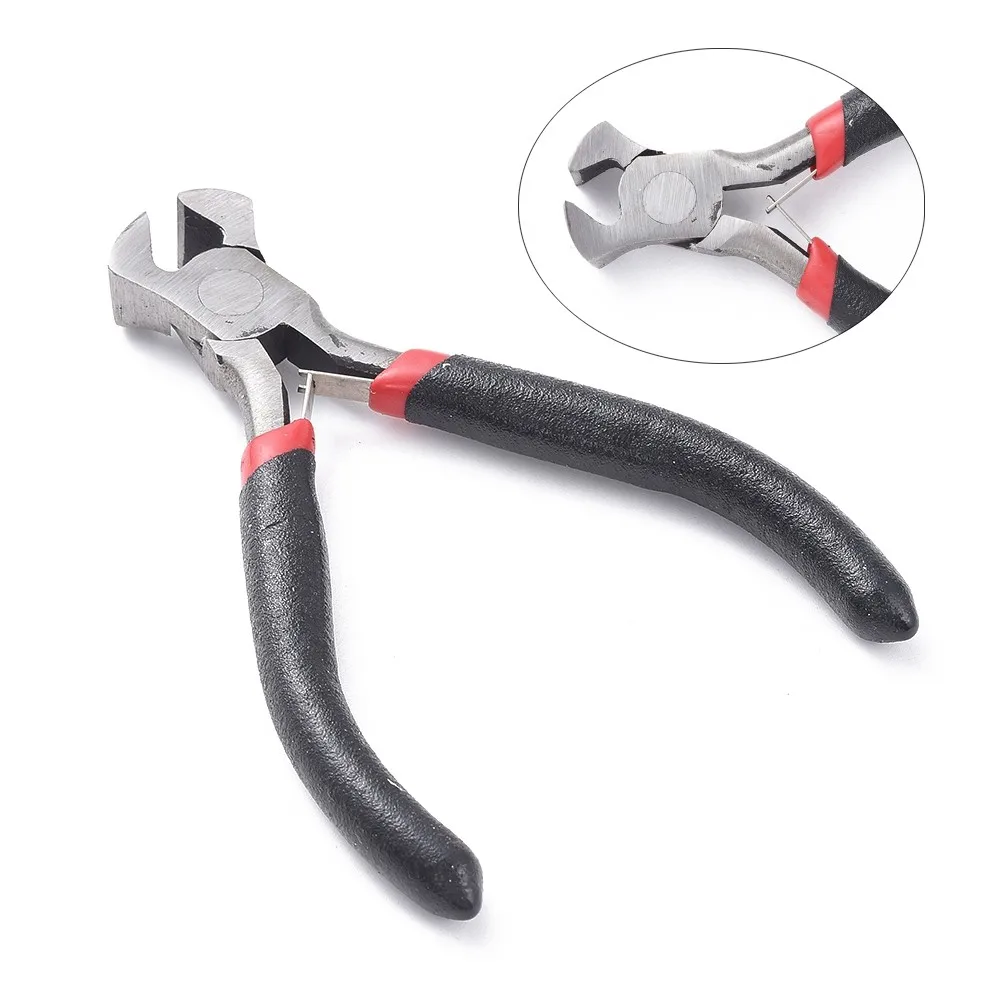 1Pc Carbon Steel Carbon Steel Jewelry Pliers, End Cutting Pliers/End Nipper Pliers, Polishing, 10.5Cm Long