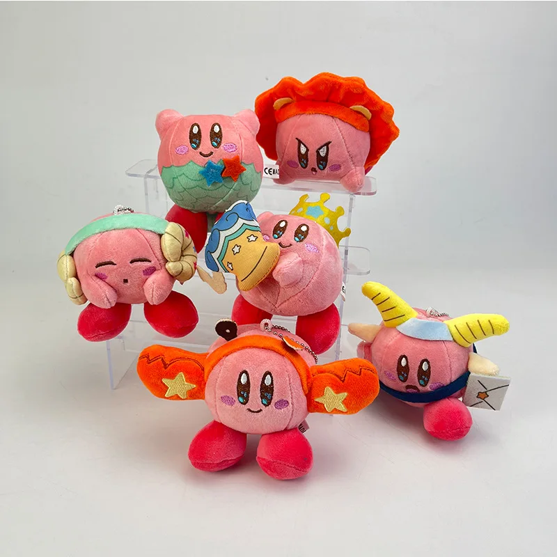 Kirby Twelve Constellations Series Plush Toy Keychain Aquarius Pisces Scorpio Kawaii Pendant Animals Plushie Kids Gifts