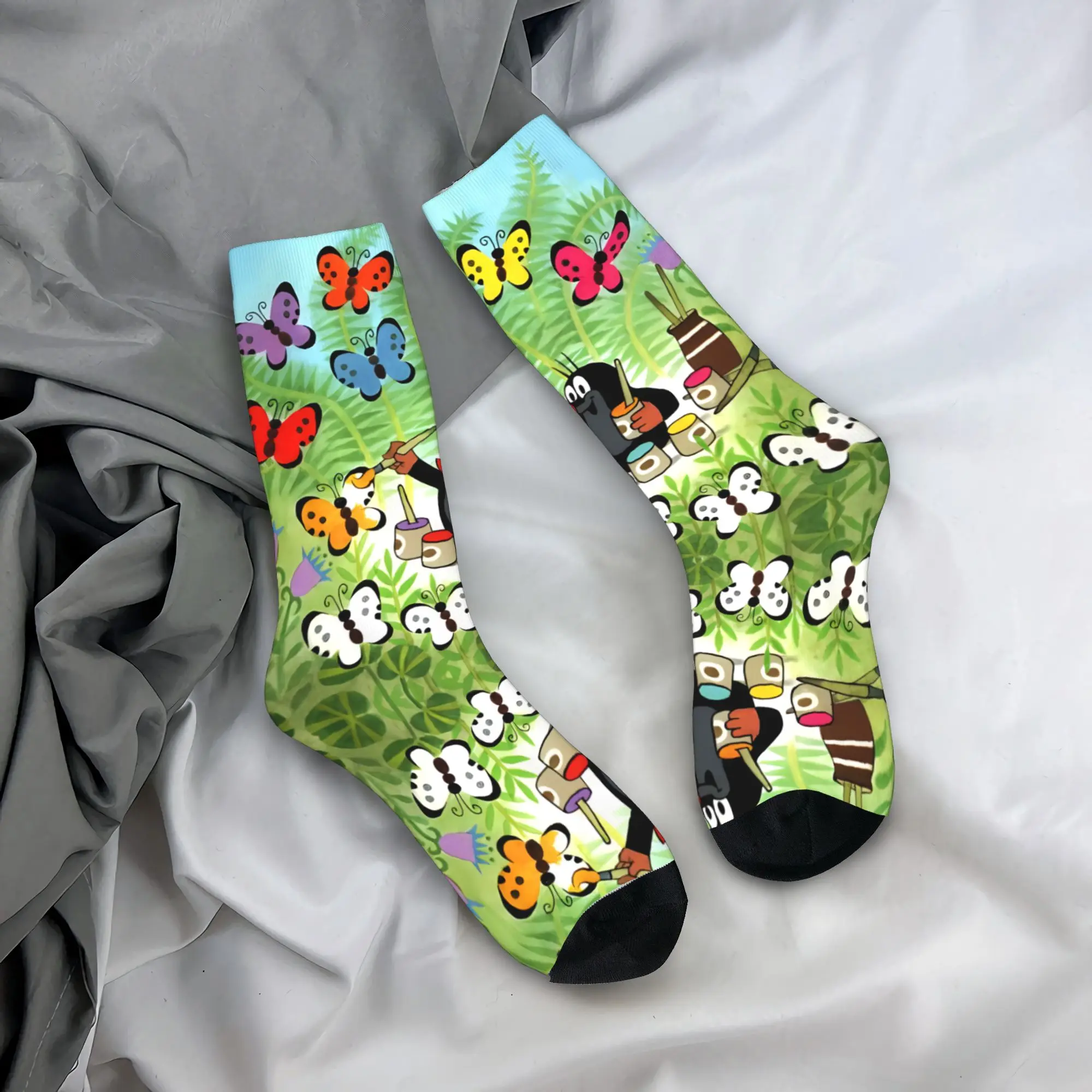 

Мужские носки Kawaii с аниме-принтом K-Krteks M-Moles, унисекс, дышащие, теплые, с 3D-принтом, средней длины