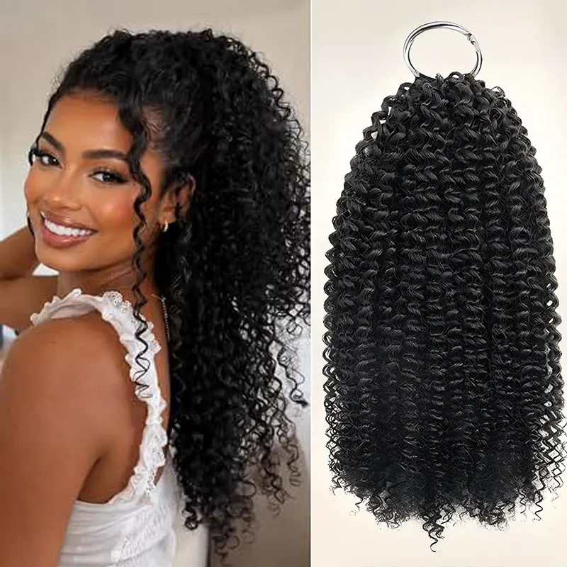 Jerry Curly Human Crochet Hair Natural Black Machine Made Miracle Konts Feather Human Hair Braiding Hair Extension For Women