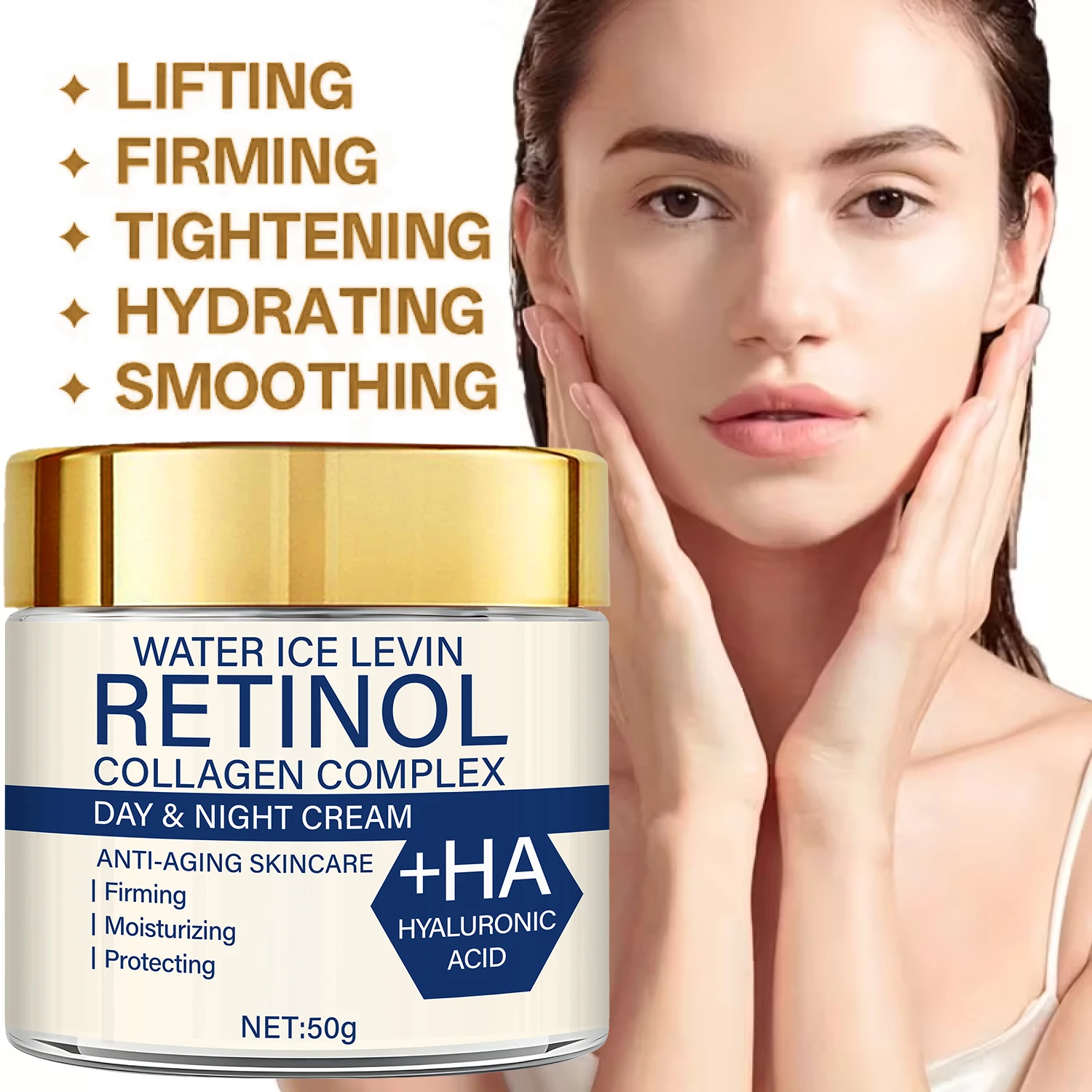 كريم ريتينول كولاجين كومبليكس ليلاً ونهارًا مع حمض الهيالورونيك 4HA لشد البشرة والمرطبة والحماية.