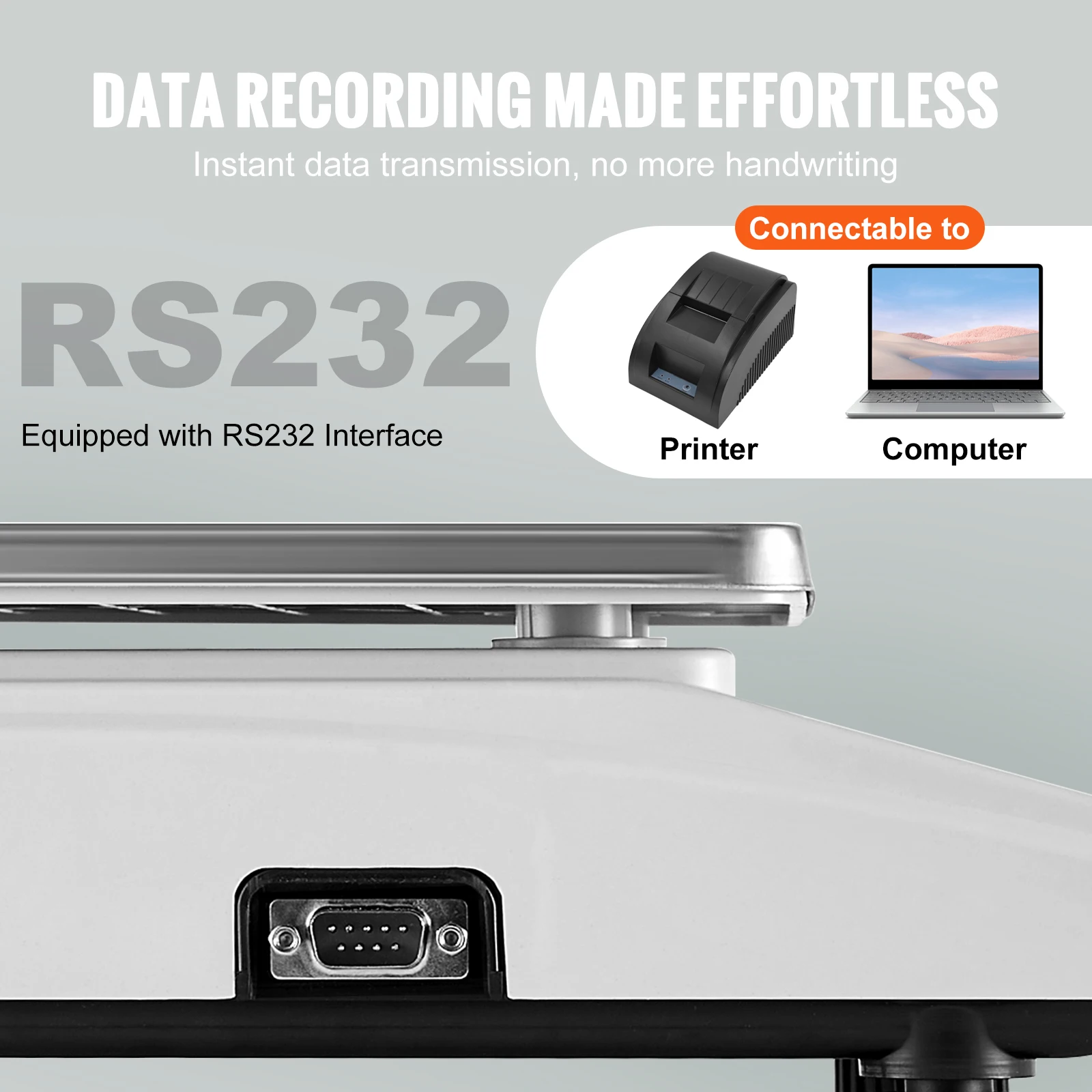 SucceBuy 30kg/1g 디지털 계산 저울 부품 동전 용 RS232 포트 및 LCD 화면이있는 전자 그램 스케일 홈 식품 계량