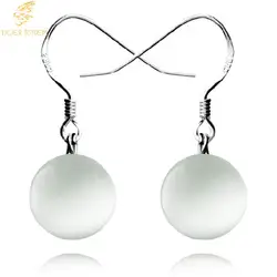 natural Cat's eye stone moon ball beads earrings fashion jewelry charm birthday girl lover gift dropshipping wedding top quality