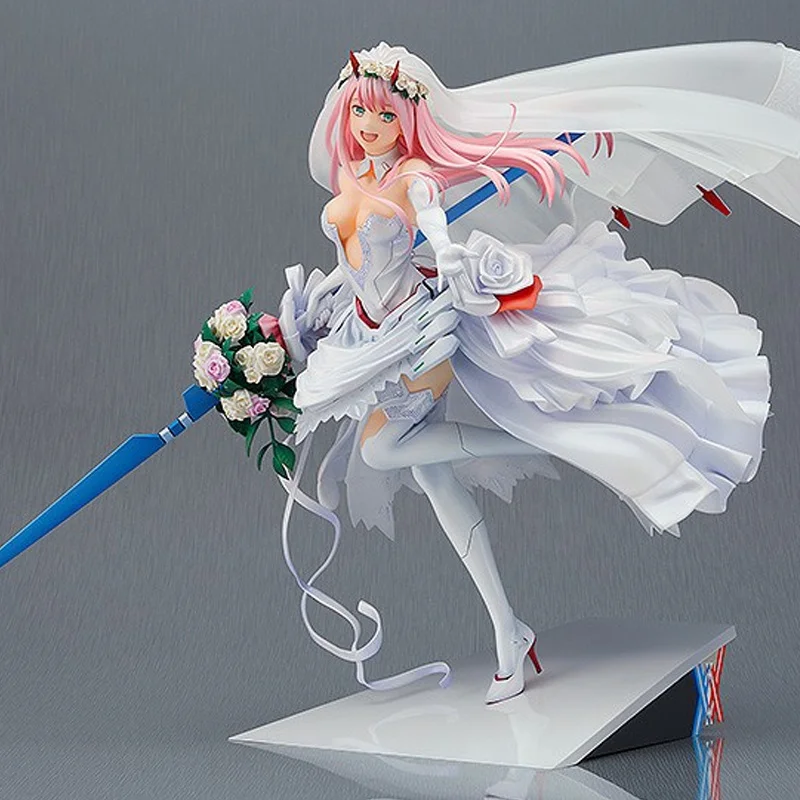 27cm Darling In The Franxx Wedding Dress Image Figurine Pvc Material Anime Character Figurine Model Ornament Collection Toy Gift