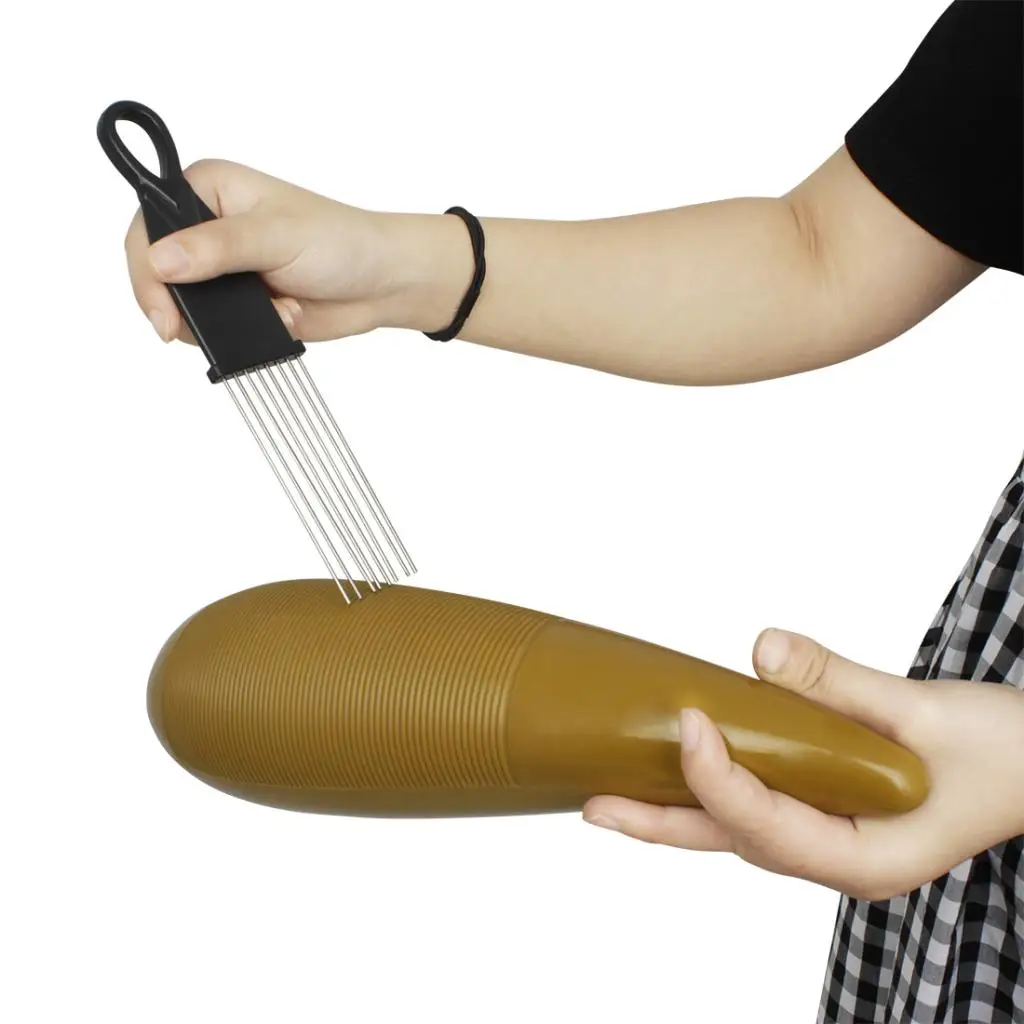 Guiro estilo Puerto Rico, instrumento musical con raspador de plástico, herramienta de ritmo latino portátil para el aula
