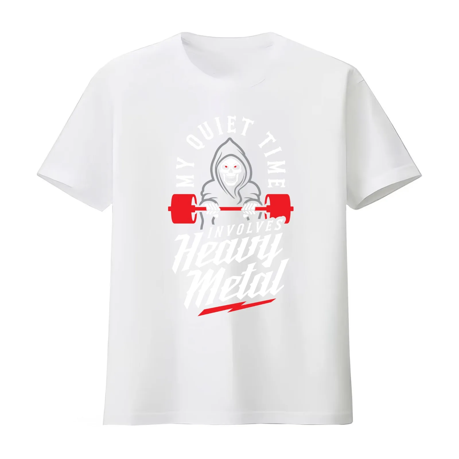 My Quiet Time Involves Heavy Metal T-Shirt Summer Casual Cotton Tee Oversized Streetwear Tops Vintage Graphic Print