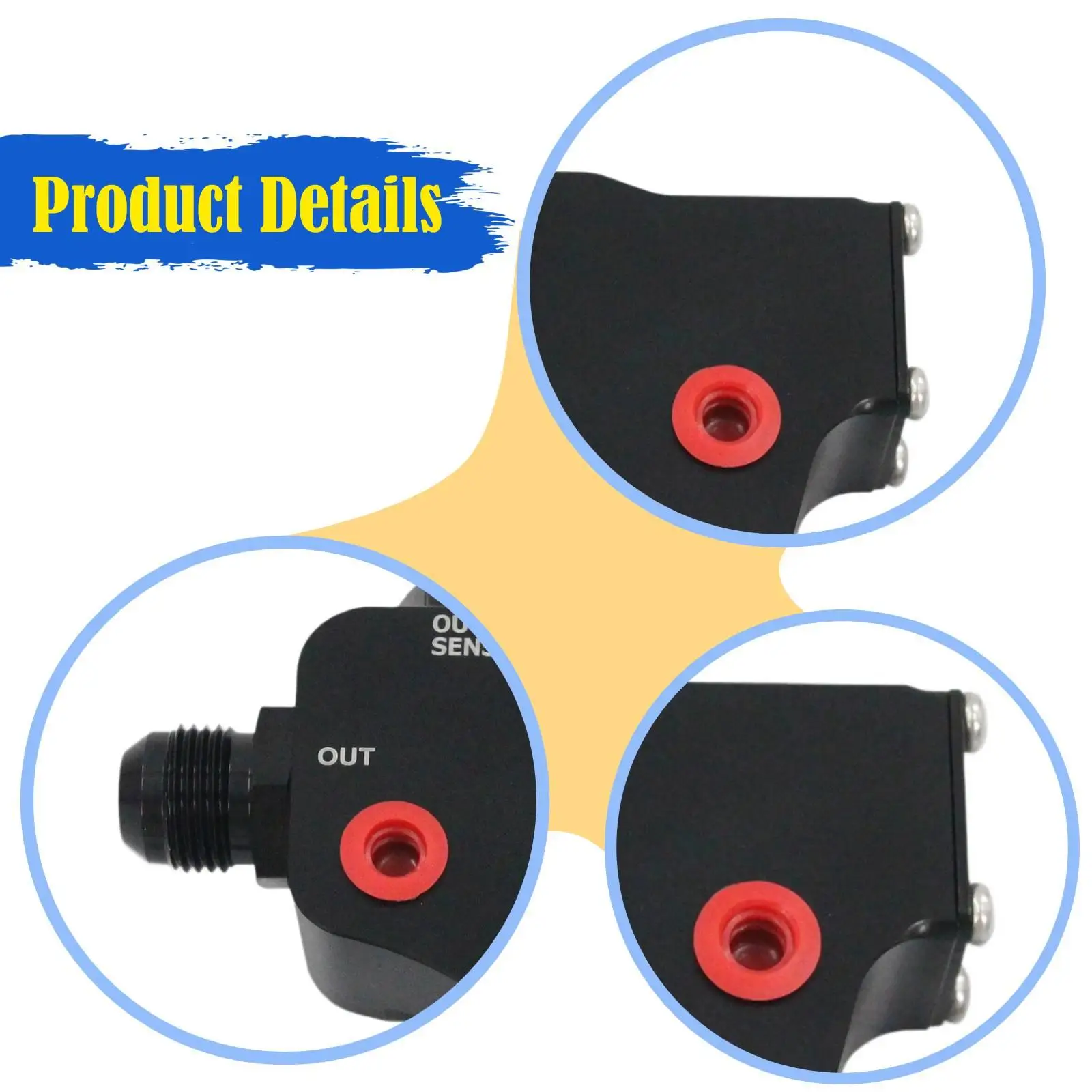 

Oil Adapter Kit with Thermostat Quick Installation Replace Aluminum Alloy Oil Connector for and LS