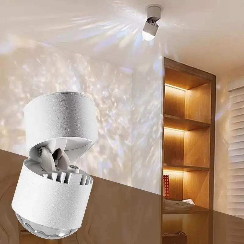 Лампа в форме водной волны, регулируемый угол, Пульсация воды, окружающий прожектор, окружающий прожектор, USB-ночник, динамическое окружающее освещение для