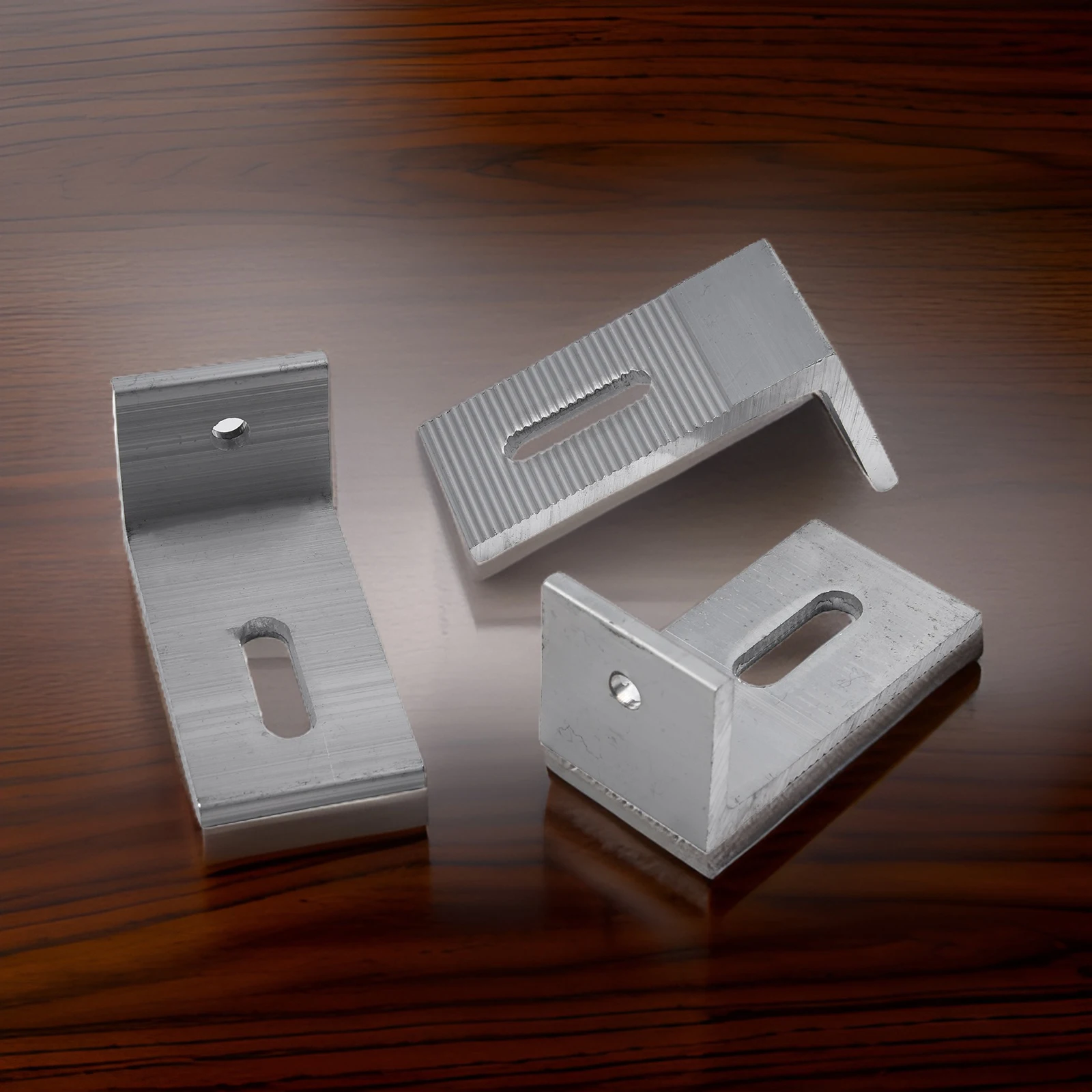 90 Degree Solar Connector Aluminum Alloy PV Connection Angle for Aluminum Rail Installation 48 Pieces for Solar Panel Assembly