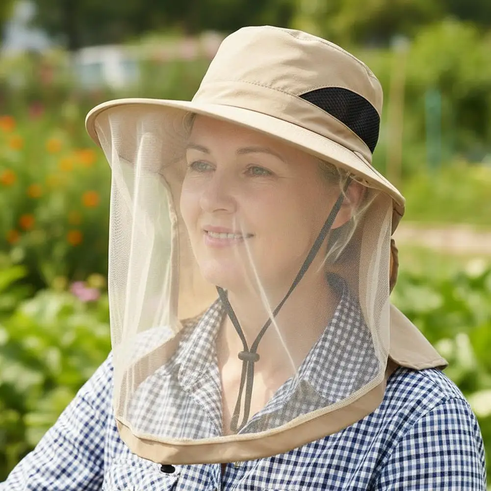 Sommer-Insektenschutzkappe, Mückenmütze für Damen und Herren, Gesichts- und Nackenschutz, Fischerhut, Outdoor, Dschungel, Farm, Angeln, Sonnenschutz
