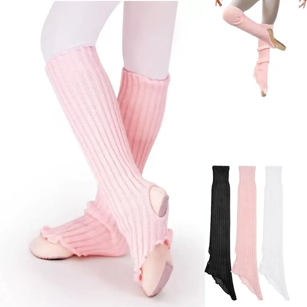New Girls Leg Warmers Ballet Leg Warmers Boot Covers Thickened Stirrup Ankle Warmers Ankle Length Pile Sock Women Girls