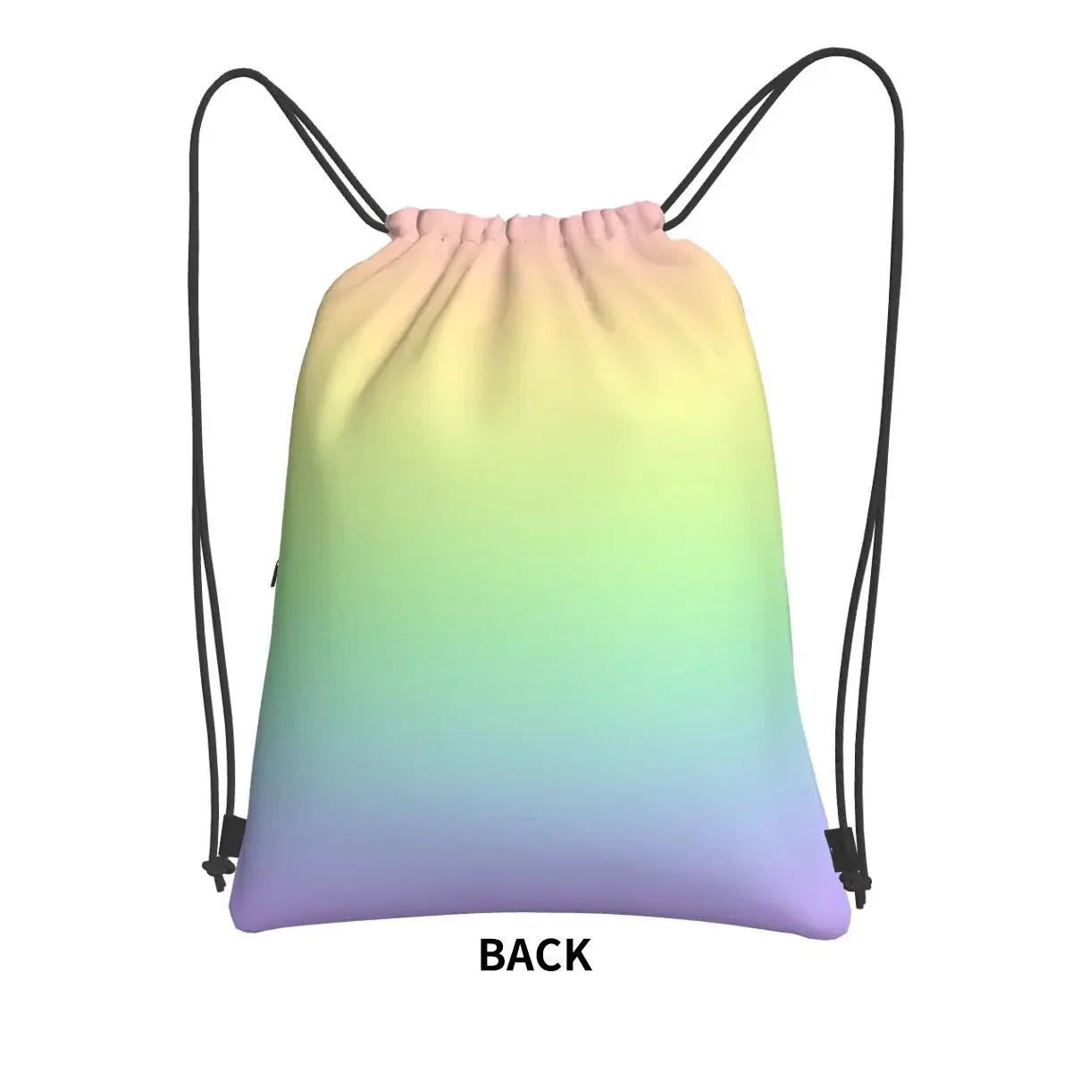 Pastel Rainbow Gradient Portable Backpacks Drawstring Bag Drawstring Bundle Pocket Storage Bags For Travel Sport Man Woman