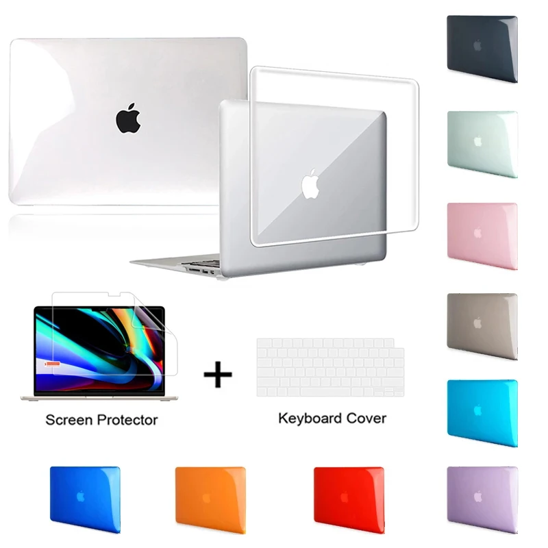 Kryształowe etui na Apple MacBook Air 15.3 A2941 M2 Chip 2023 13 14 15 16 cali A2485 A2780 A1707 A1990 A2141 etui ochronne na laptopa