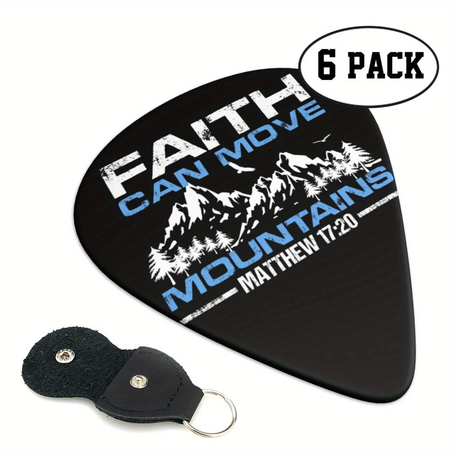 6packs Original Sound Guitar Picks, Double-sided Printed Folk Picks, Ukulele Finger Shrapnel, Guitar Picks With Holster Storage - Detail 1