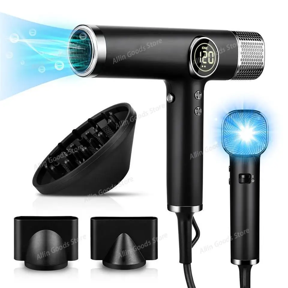 1800W High Power Brushless Motor Hair Dryer, Professional Negative Ion High Speed Blow Dryer, Salon Barber Hair Styling Tools