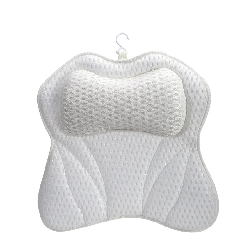 Practical Slip Bath Pillow with Suction Cups Tub Neck Back Support Headrest Pillows Thickened Home Cushion Accersory