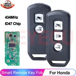 KEYECU Keyless Remote Key Fob 434MHz ID47 For Honda K35V3 ADV SH 150 Forza 750 300 125 PCX150 2017 2018 2019 Motorcycle Scooter