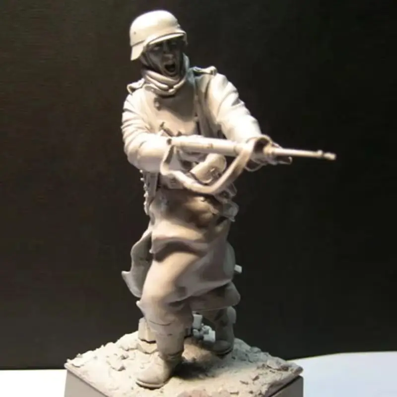 

1/16 Scale Diecast Resin Figure Model Kit Wwii German Army Corps Soldier White Model Unassembled And Unpainted Toy
