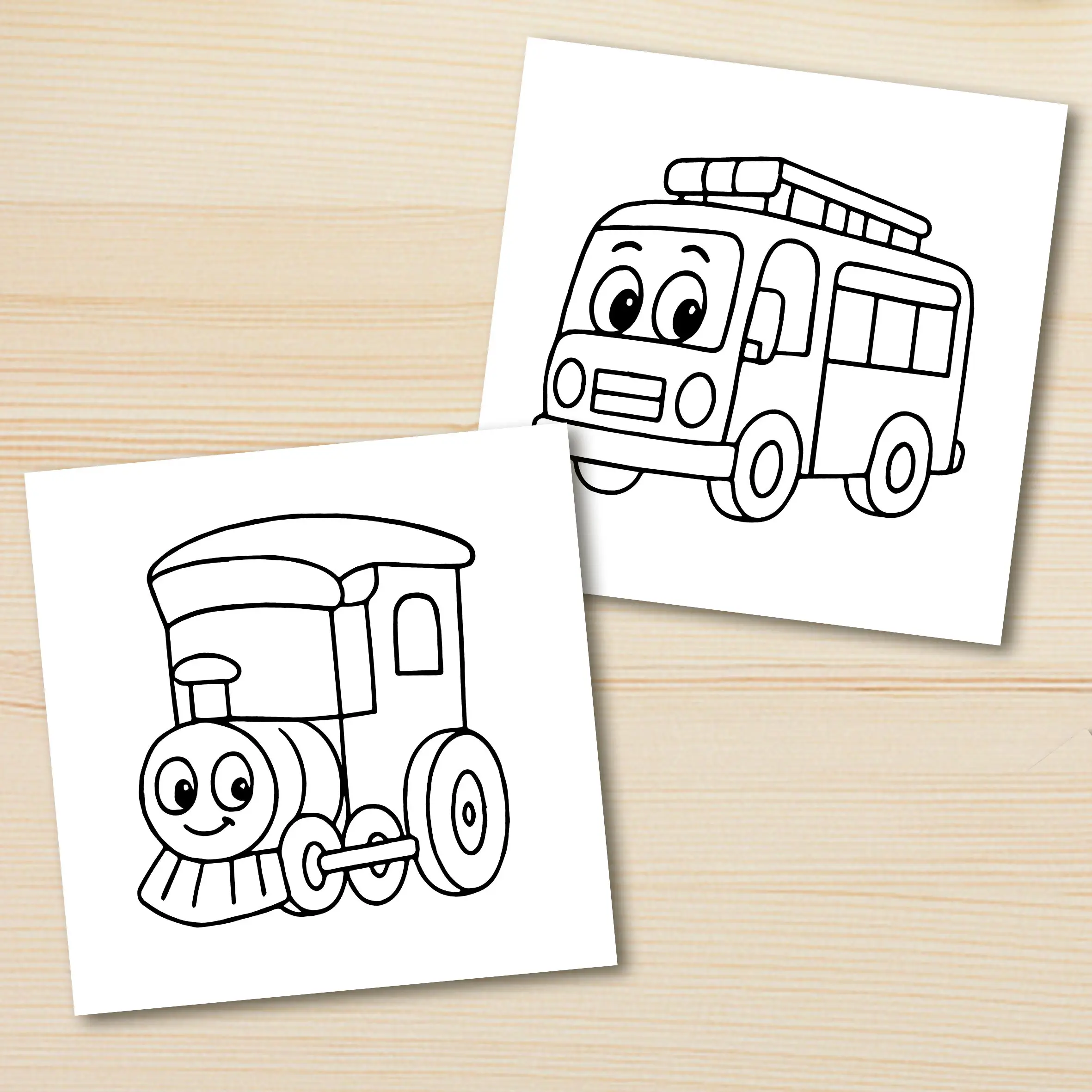 VEHICLES Bold-easy Patterns Coloring Book for Adults Cute Drawing Book Perfect Gift for Party and Birthday