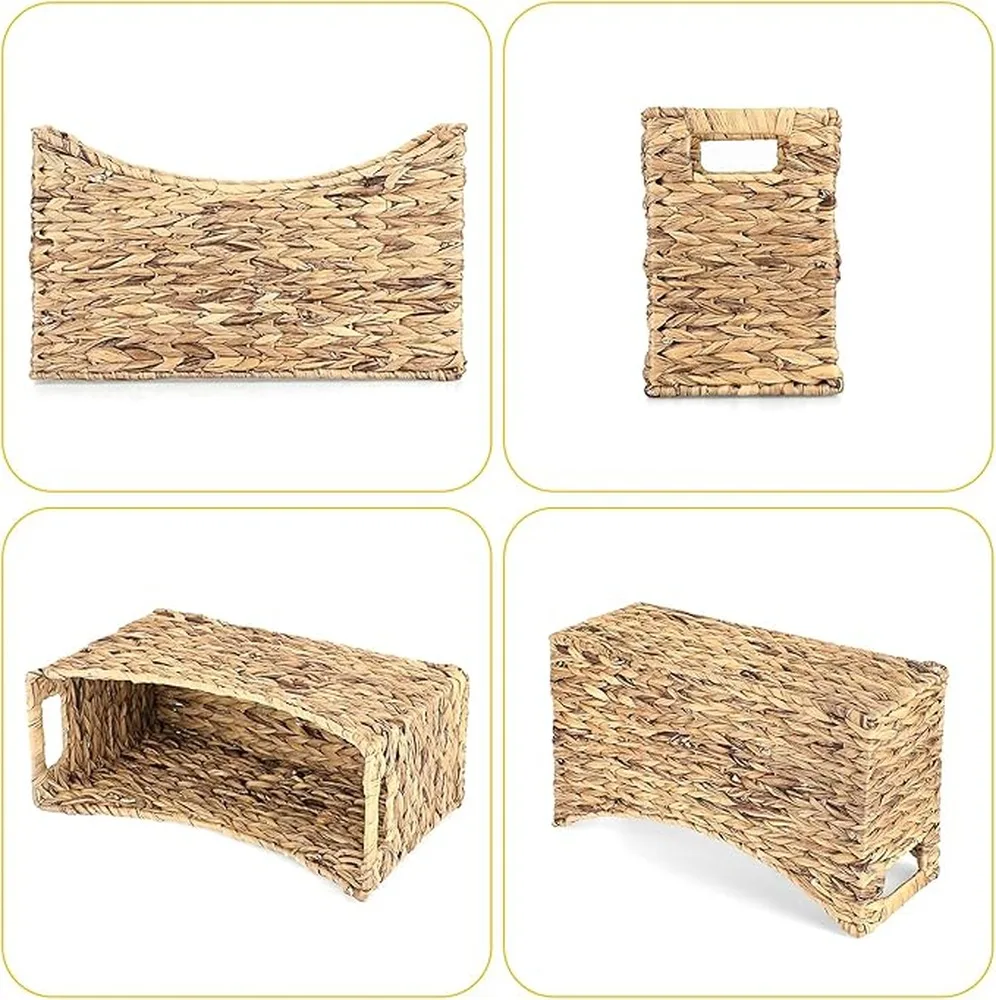 Magazine Holder Woven Storage Basket Decorative Basket Handled Room Organizer Towel