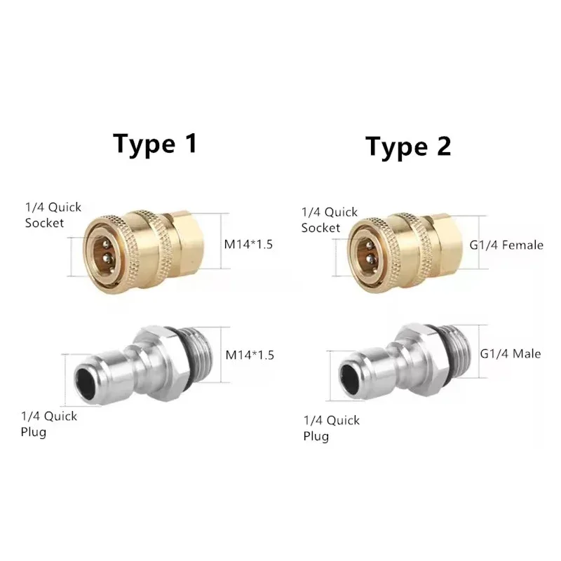 1/4 Quick Plug Szybkozłącze Myjka wysokociśnieniowa Złącza węża Złączki nierdzewne