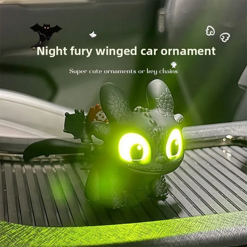 Halloween and Christmas little dinosaur toy with glowing eyes and vibration sensor, collectible trendy figurine