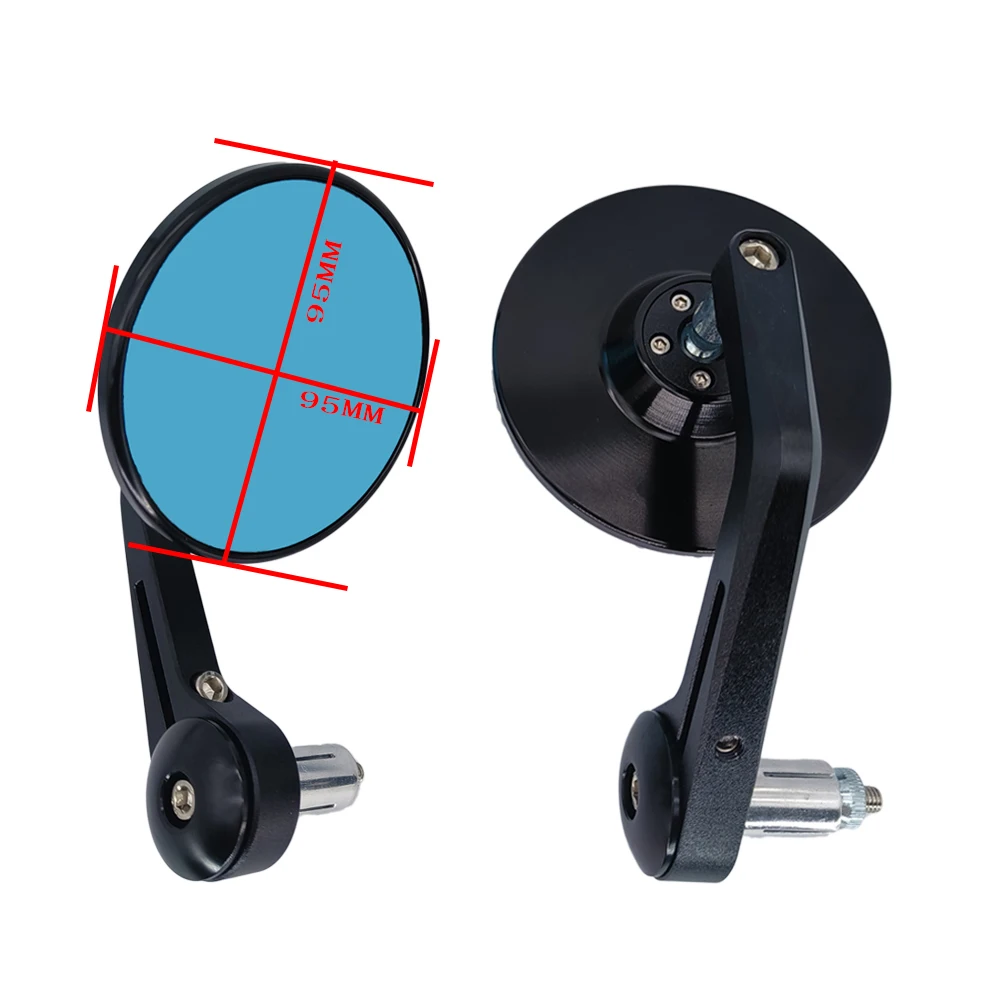 دراجة نارية مستديرة 7/8 "المقود بار نهاية الرؤية الخلفية المرايا الجانبية الألومنيوم ل العالمي مقهى المتسابق الدراجات البخارية دراجة نارية الملحقات