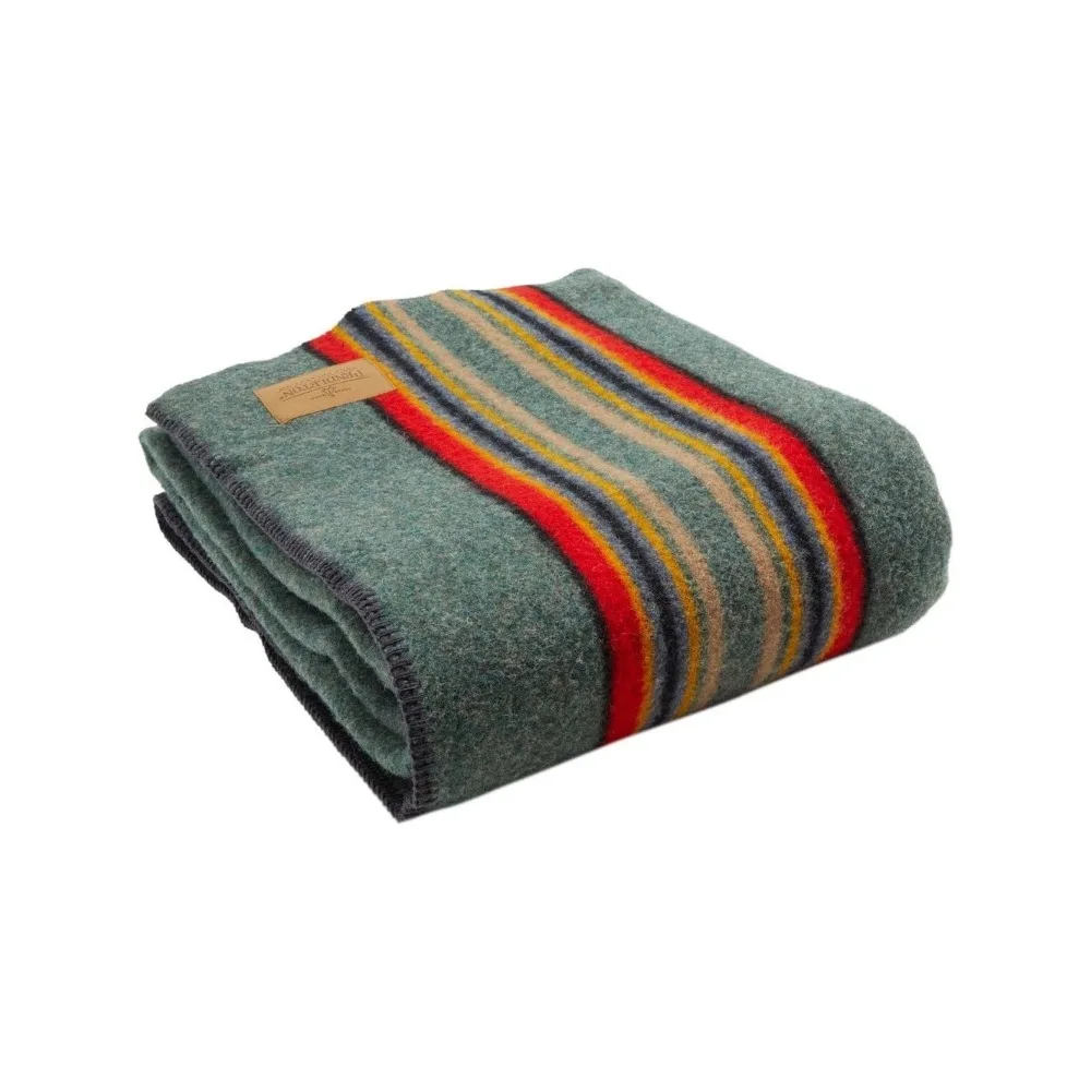 Yakima Camp Wool Throw Blanket, Green Heather Mix, One Size cooling blanket  blanket  blankets for beds  vintage  plaid blanket