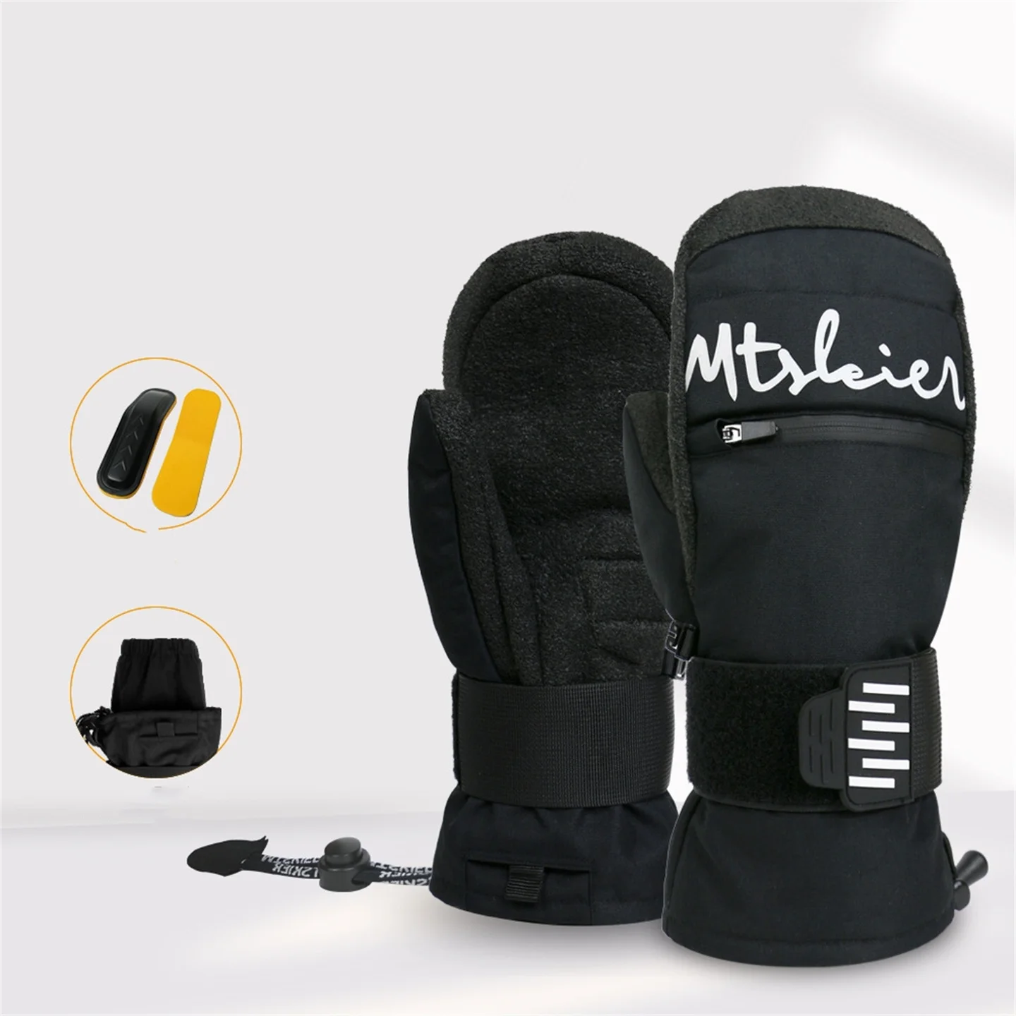 Full Palm Kevlar Ski Gloves Men Women Built-In Wrist Guard Wear-Resistant Waterproof Windproof Thermal Skiing Skating Gloves