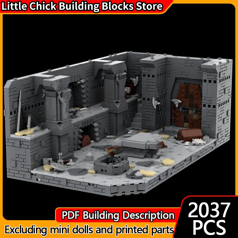 

Кольцо-модель фильма MOC, строительные кирпичи, подземная гробница, сцена, модульная технология, детские праздничные подарки, сборные игрушки, костюм