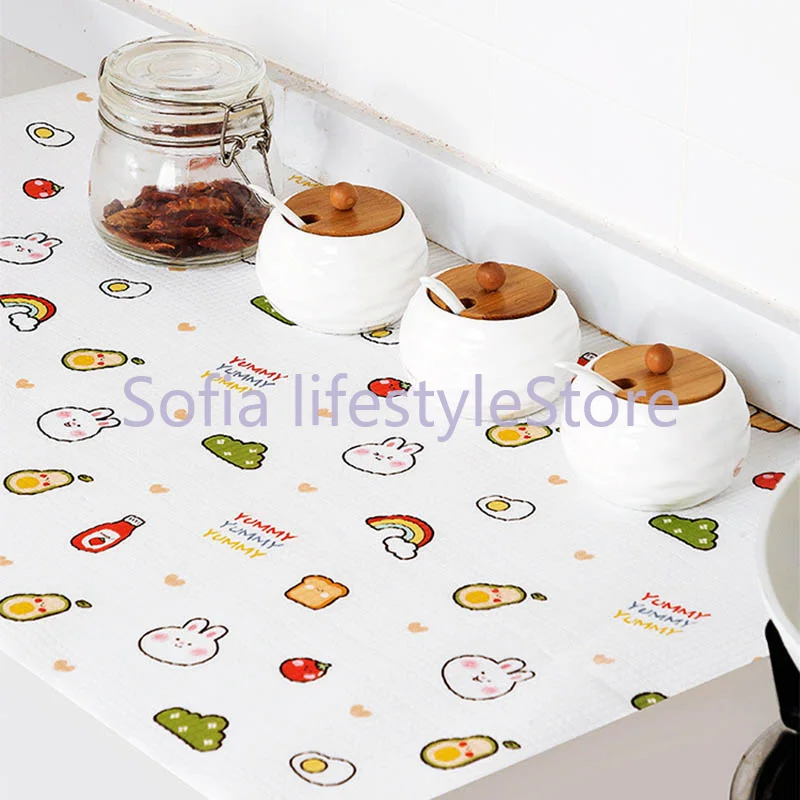 1pcs Cabinet Pad PET Pearl Cotton Table Shelf Kitchen Supplies Moisture-proof Drawer Mat Reusable Multi-Purpose For Household