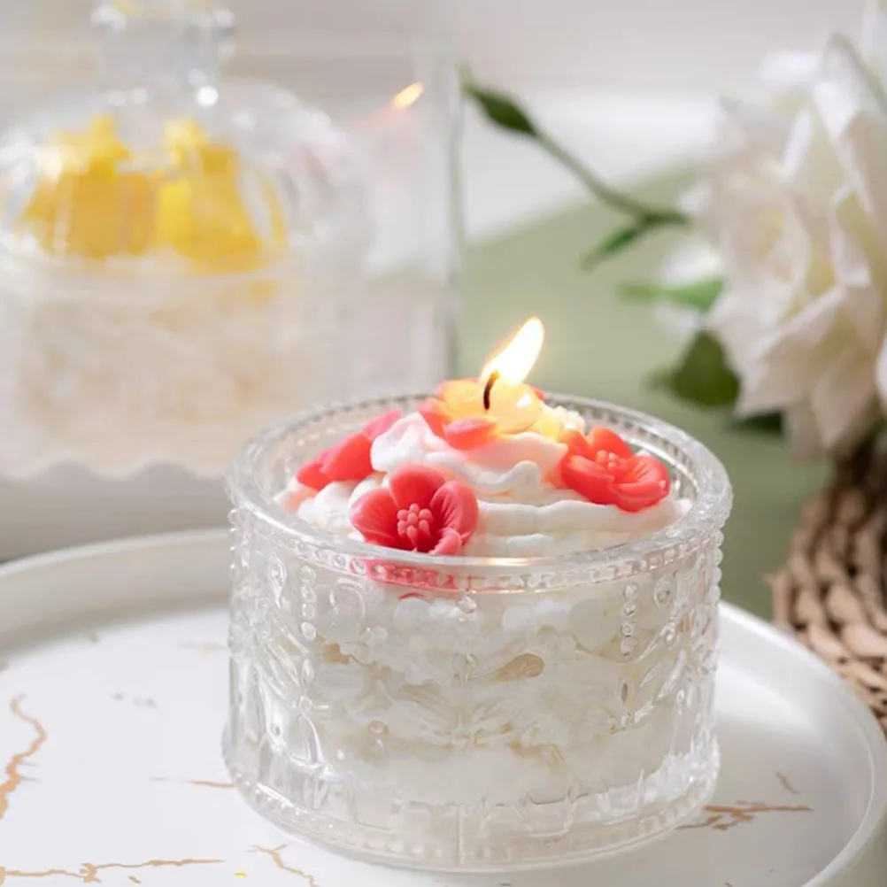 

2 Pcs Sugar Canisters Crown Glass Jar with Lid Candy Jars Lids Dessert for Parties Small Dispenser Pot Storage