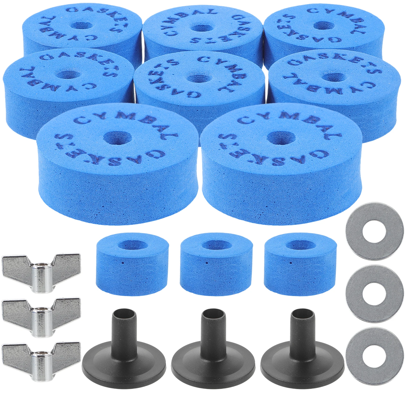 

1 set Drum Kit EVA Cotton Pads Non Slip Cymbal Accessories Blue Soundproof Mats Drum Set Fittings Nonslip Pads Replacement Eva