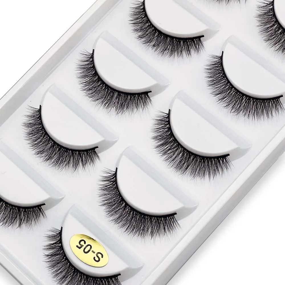 5 paia nuova serie S ciglia di visone natura ciglia morbide spesse ciglia finte MakeupFake lashes Fluffy Cilios Lashes S03 S05