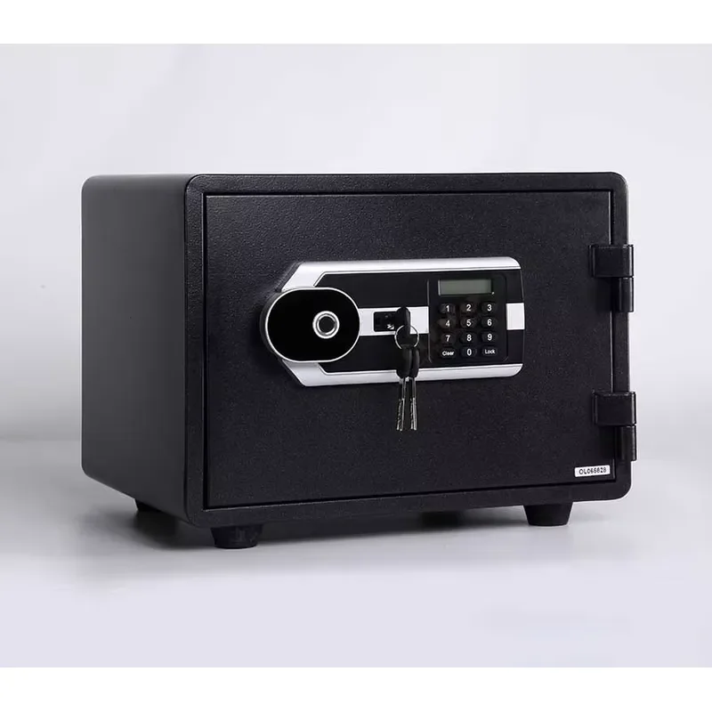 Biometric Fingerprint Safe 1 Hour Fireproof with LCD Screen and Numeric Keypad for Home Office Security Storage Box Wholesale