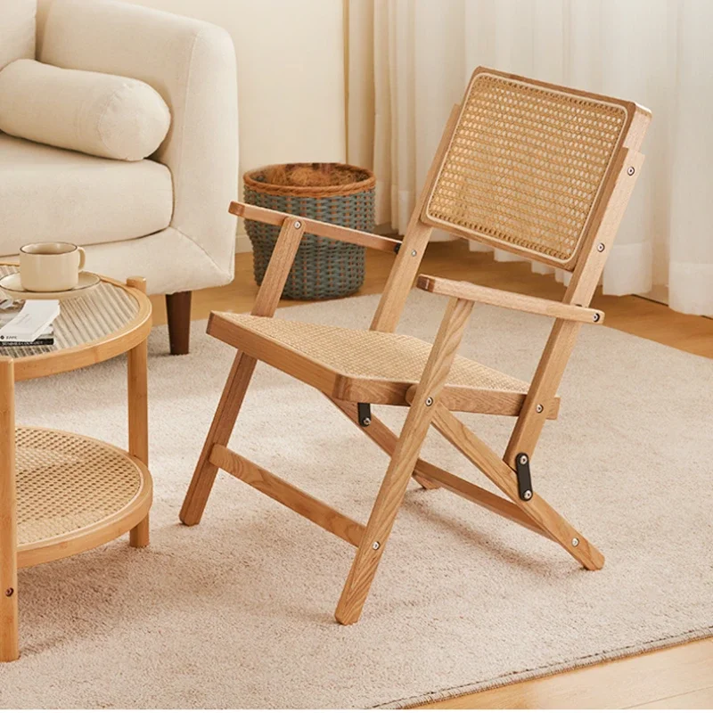 Chaises longues pliantes en bois massif, sièges inclinables de vigne, sièges à dossier de balcon, stables et polyvalents, meubles de maison