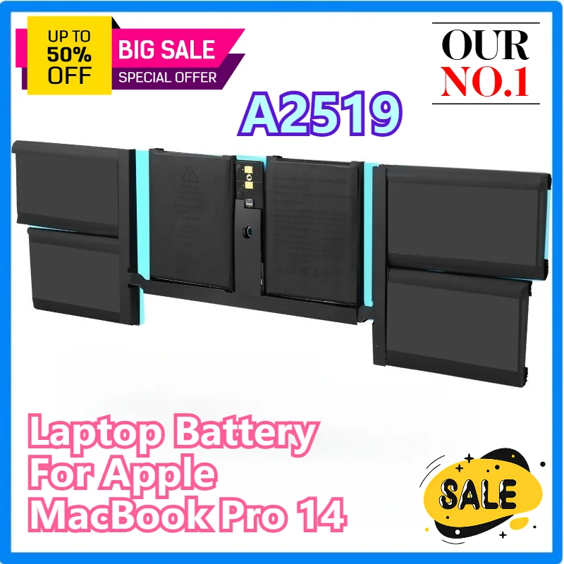 

A2519 Laptop Battery for Apple MacBook Pro 14" Notebook Smart A2442 M1 Retina MKGT3LL/A MKGR3LL 2021 Year
