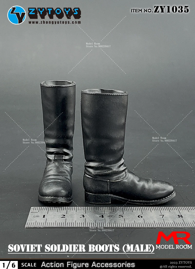 ZYTOYS ZY1035 ZY1036 1/6 Scale Soviet Soldier Boots Male Female Hollow Shoes Model Fit 12'' Soldier Action Figure Body Dolls