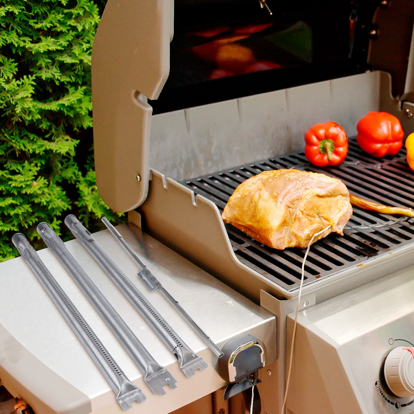 Center Burner 17-3 4 Grill Burner Uniform Heating Easy Installation Even Heat Distribution Fast Heating Efficiency Long Lifespan