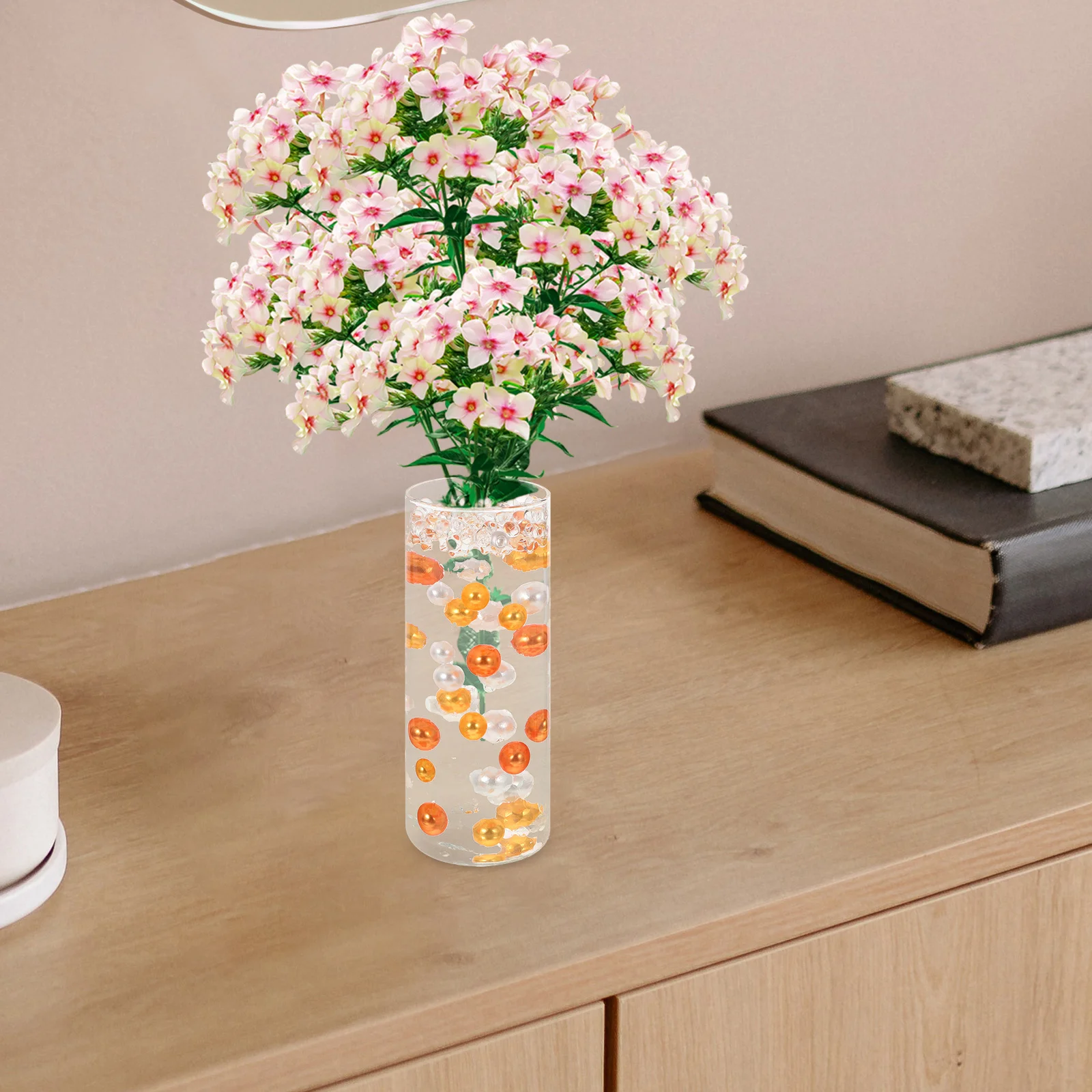 400 قطعة مزهرية من اللؤلؤ الصناعي حشو لا ثقب العائمة اللؤلؤ المزيف تشكيلة زهور زينة الزفاف محور زهرية ديكور #3