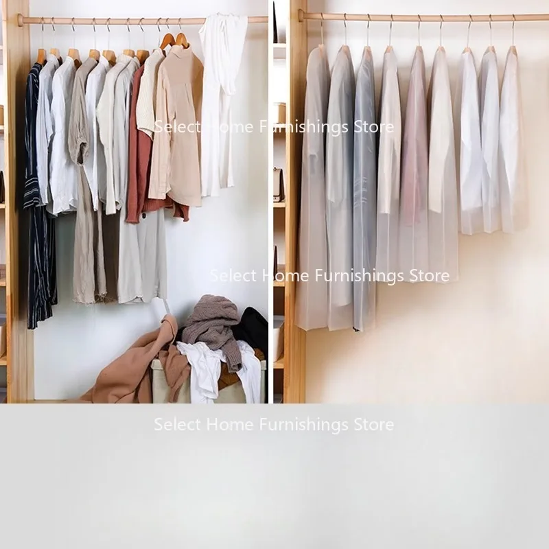 Suitable for Clothes Dust Cover Clothing Hanging Bag Transparent  Coat Down Long Bag hanging organizers