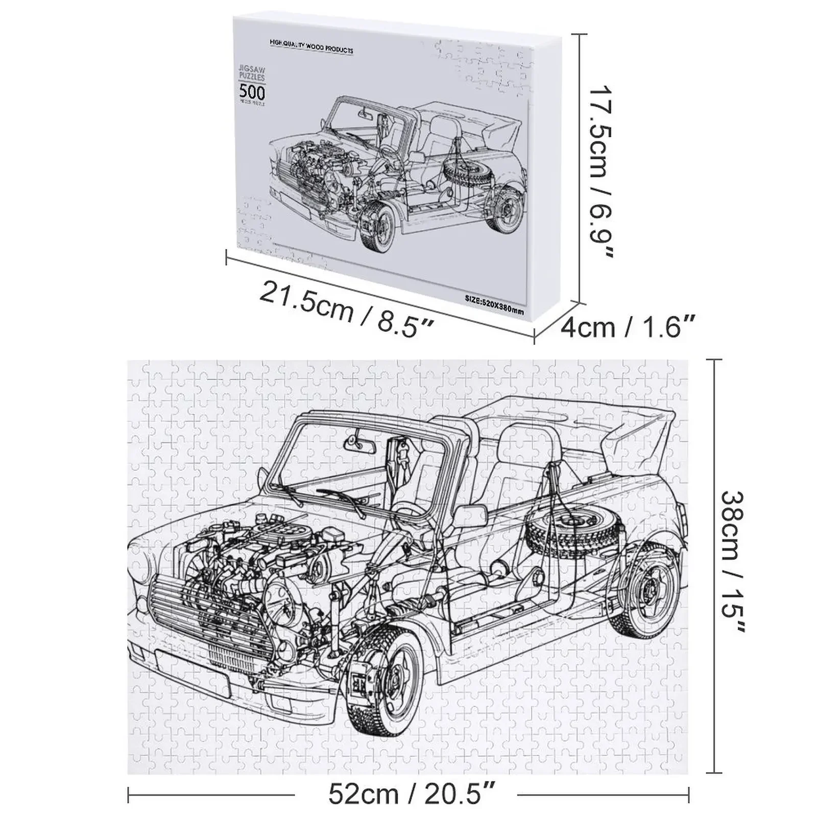 Puzzle Austin invisibile Diorama Accessori Nome Giocattolo in legno Woods per puzzle per adulti