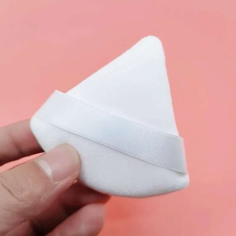 1Pcs Triangle Powder Puff Flours Mini Face Makeup Sponge Cosmetics Soft Cotton Face Powder Puff Washable Lightweight