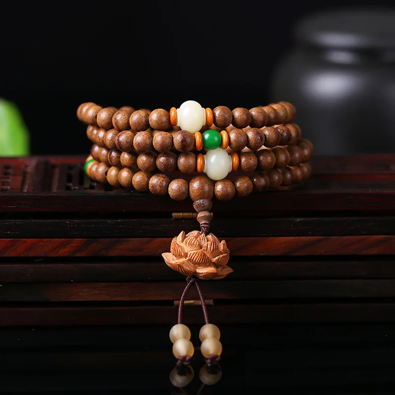

Kalimantan Agarwood Bracelet Sweet Fragrance Agarwood Necklace Sweater Chain Minimalist Agarwood108Buddha Beads Wholesale