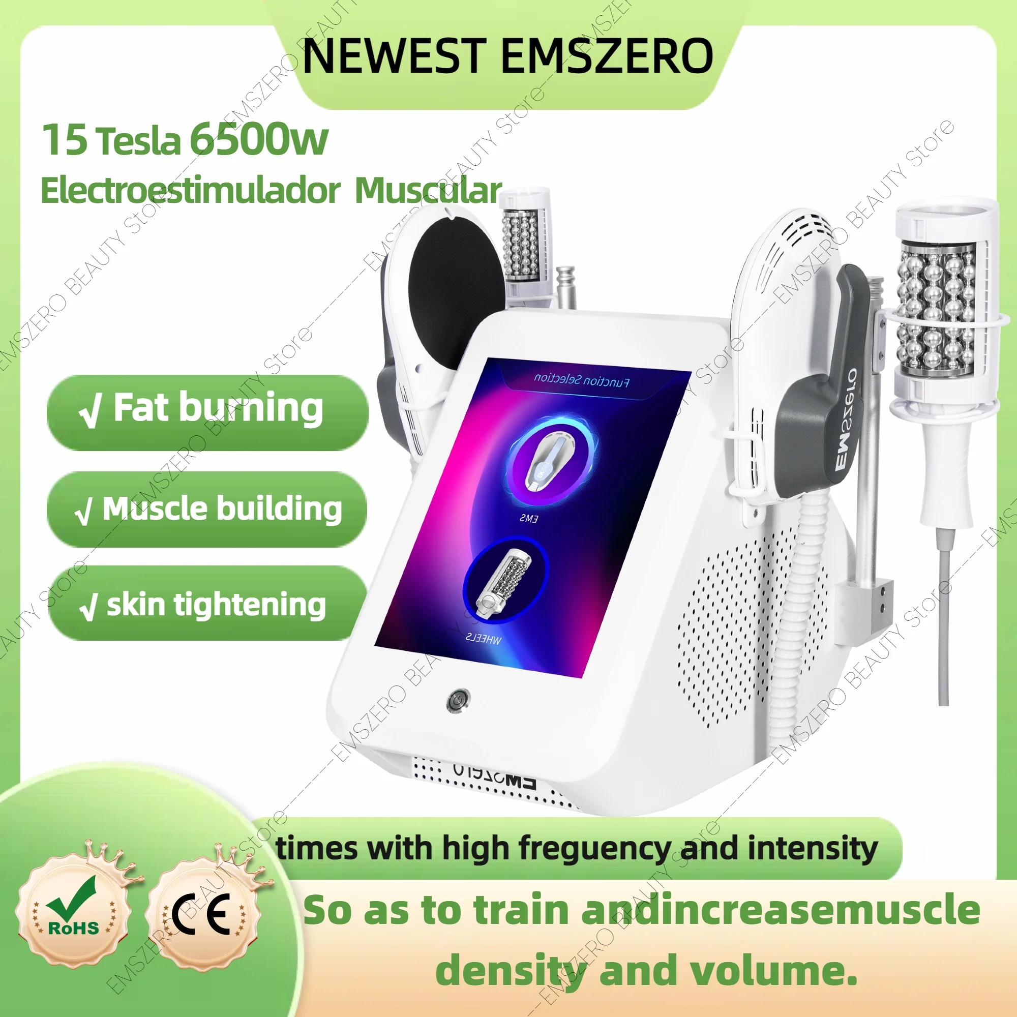 EMS Vacuum Inner Ball Roller 360 Degree Rolling Cellulite Massage Weights Loss Machine Body Muscle Body Slimming Fat Removal