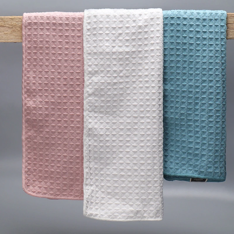 

1Pc Waffle Soft Towel Lint Free Fabric Absorbent Quick Dry Towel Bathroom Accessories