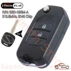 KEYECU 2 pulsanti 313.8MHz ID46 Chip per Mitsubishi Outlander Pajero Airtreck L200 Auto aggiornato Flip Remote Key Fob G8D-560M-A